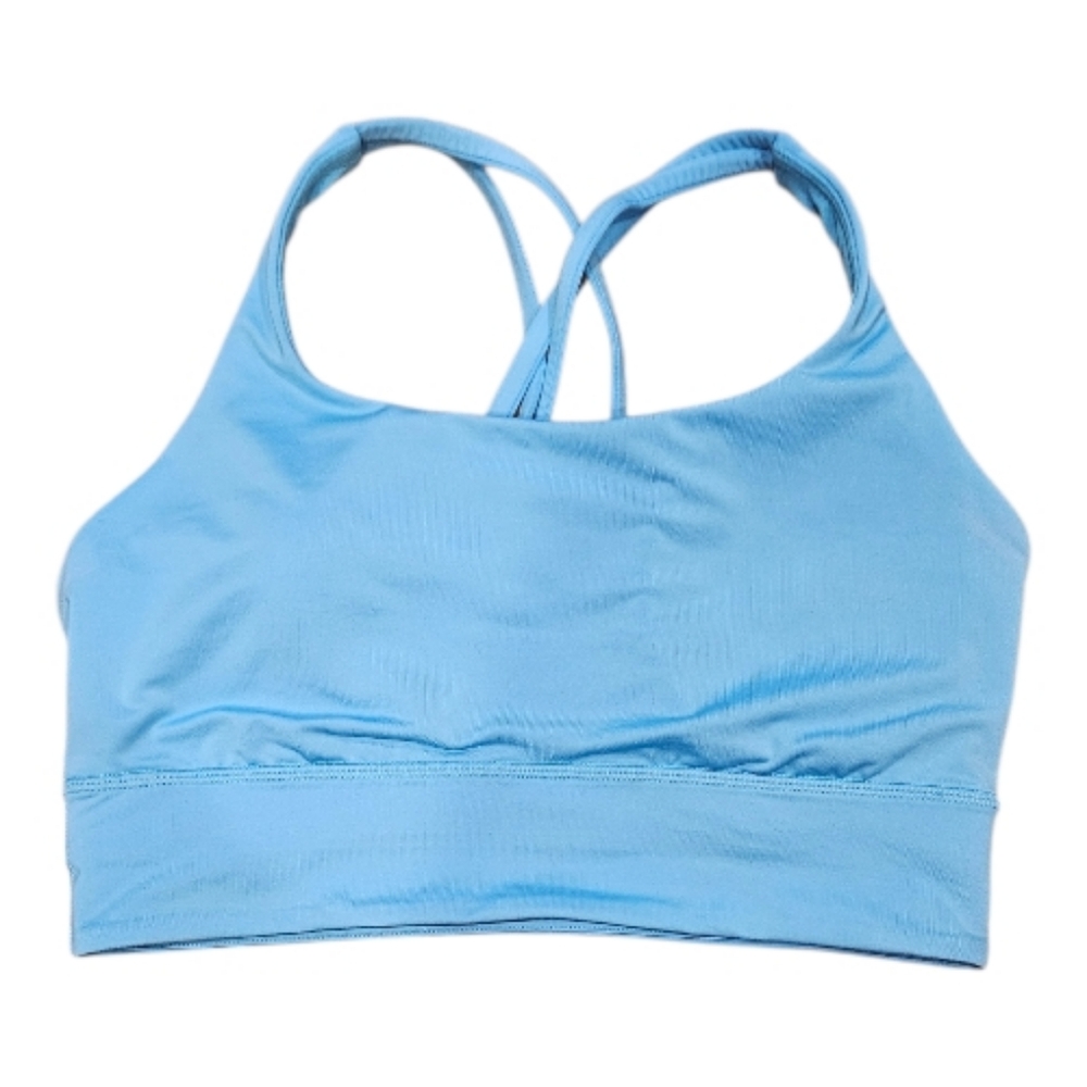Lululemon Size 8 Energy Longline Medium Support Sports Bra In Blue